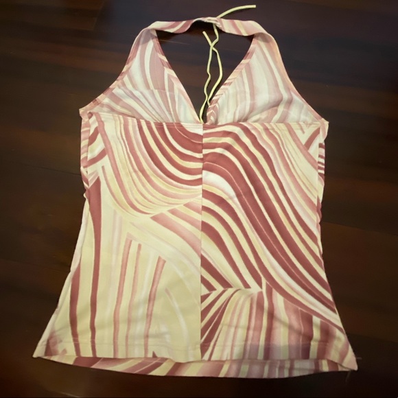 KHAKI KREW - SIZE S - MAUVE AND PALE YELLOW HALTER - Picture 2 of 4